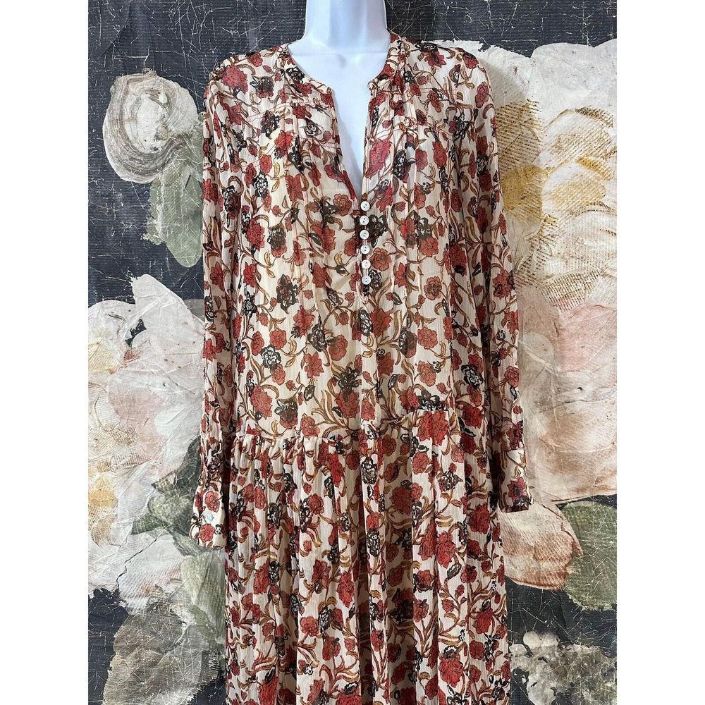 New Free People See It Through Dress in Tea Combo Size Small - Picture 7 of 10